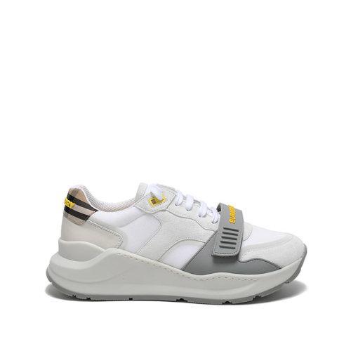 BURBERRY/博柏利 2021款 男款织物配皮系带休闲运动鞋 80372581 商品图0