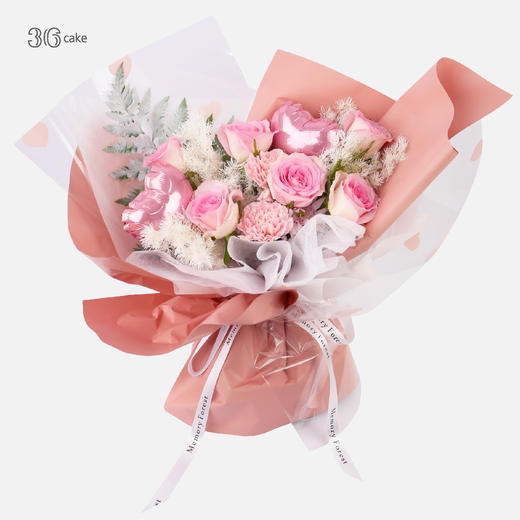 【鲜花+蛋糕】七夕·爱意入桃，可选1.5/磅 商品图2