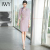 IWY/粉紫色职业连衣裙高级感女假两件工作服职业装高端前台工装裙Q747 商品缩略图1