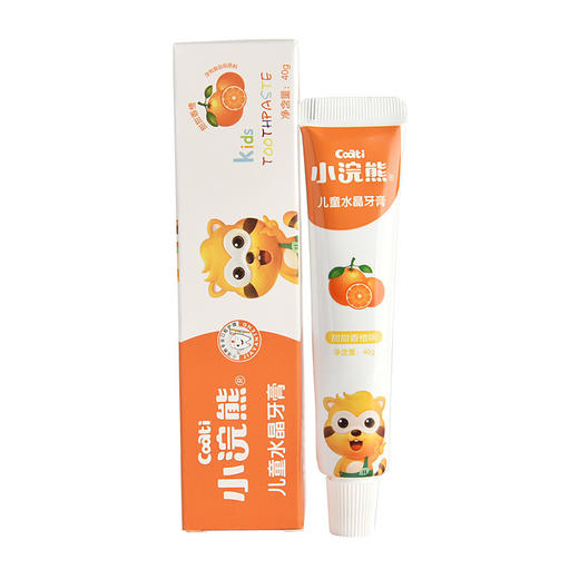 小浣熊儿童水晶牙膏3-6-12岁宝宝防蛀固齿乳牙换牙水果味40g 商品图6