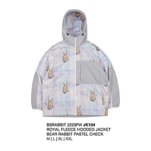 BSRABBIT 22-23FWJK104 JK105 新款雪服 ROYAL FLEECE HOODED JACKET 商品图1