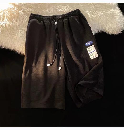 「好质感看的见！华夫格」华夫格短裤 男港风潮流五分裤宽松直筒休闲裤克莱因蓝裤子 商品图3