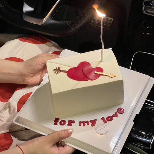 2022年七夕款——爱情信封翻糖蛋糕。 商品图0