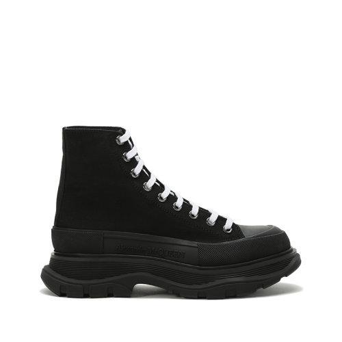 Alexander McQueen/亚历山大麦昆 2021款 男士织物系带厚底靴子短靴 604254 W4L32 商品图0