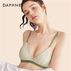 纯欲无痕性感蕾丝安心美背运动内衣女无钢圈聚拢吊带睡眠文胸