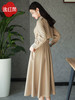 逸红颜2025年夏季新款赫本风连衣裙高级感卡其色薄款风衣女 左岸 商品缩略图3