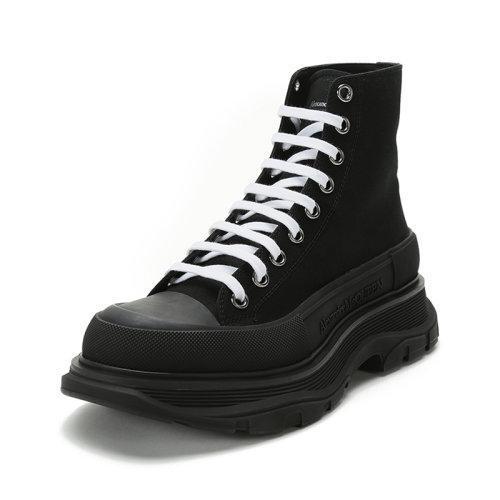 Alexander McQueen/亚历山大麦昆 2021款 男士织物系带厚底靴子短靴 604254 W4L32 商品图1
