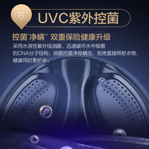 以旧换新-海尔全自动滚筒洗衣机10kg 直驱变频 紫外杀菌 智能投放 超薄大容量家用洗衣机 XQG100-BD14176LU1 商品图2