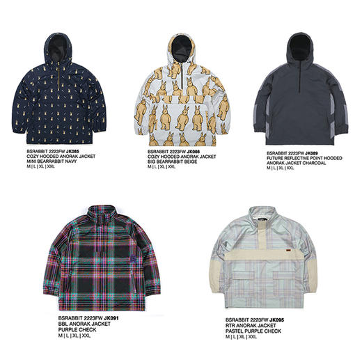 BSRABBIT 22-23FWJK085 JK086 JK089 JK091 JK095 新款雪服  ANORAK JACKET 商品图0
