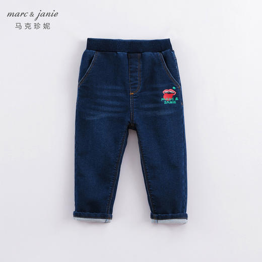 【打折】马克珍妮秋装 女童印花仿针织牛仔裤 儿童裤子221671 商品图2