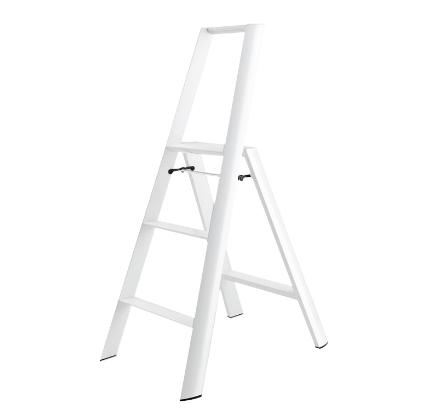 日本长谷川家用双扶手三层梯子 白 商品图0