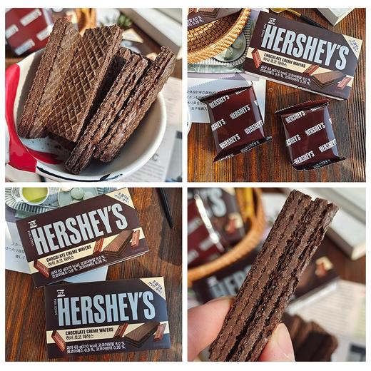 韩国进口 HERSHEY'S好时巧克力饼干浓厚巧克力瓦夫华夫饼薄脆饼干／榛果香蕉巧克力夹心松脆威化饼干盒装 商品图7