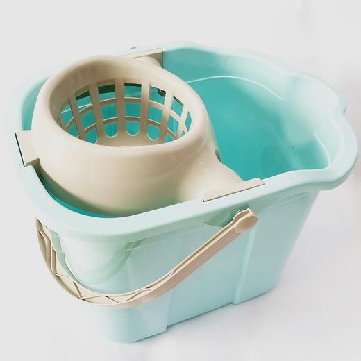 厚拖地桶地拖桶 颜色随机1个 手压带滑轮加厚洗拖把桶挤水桶墩布清洁单桶拖把压干桶家用大容量 商品图9