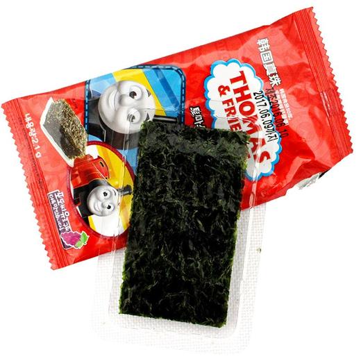 韩国进口 托马斯 小火车海苔葡萄籽油橄榄油海苔即食紫菜小吃零食 商品图5