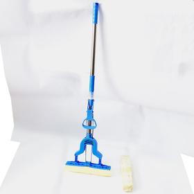 海绵夹拖把吸水海绵拖把免手洗不锈钢伸缩杆家用挤水地拖对折胶棉拖把头拖懒人拖地布吸水胶棉 （海绵头多送一个）