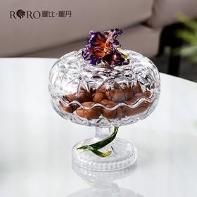 罗比罗丹珐琅彩幸福鸢尾糖果罐创意客厅茶几装饰摆件R-32804J