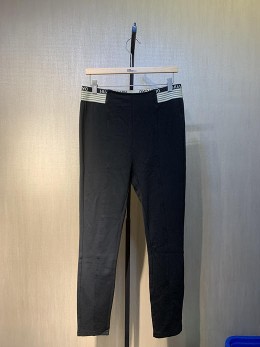 【爆款拉绒一条搞定】胖MM大码女装2022秋新款百搭显瘦必备小黑裤长裤 弹力 拉绒保暖 舒适4252 商品图0