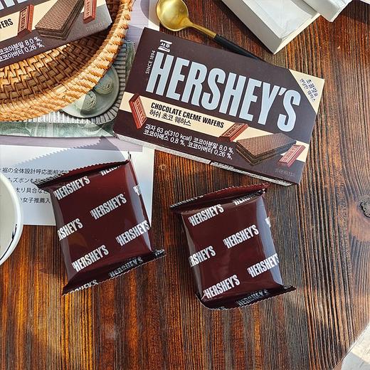韩国进口 HERSHEY'S好时巧克力饼干浓厚巧克力瓦夫华夫饼薄脆饼干／榛果香蕉巧克力夹心松脆威化饼干盒装 商品图5