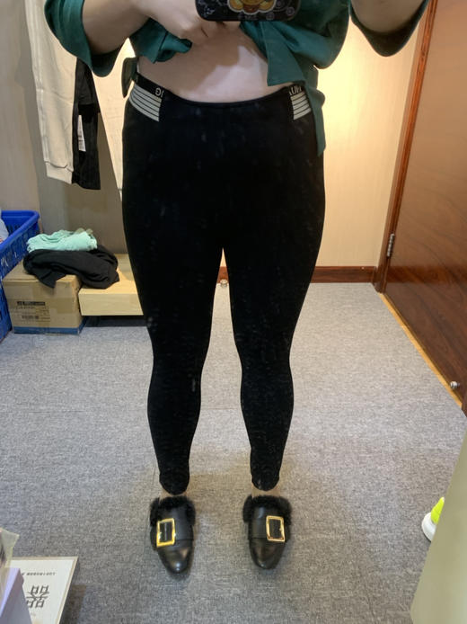 【爆款拉绒一条搞定】胖MM大码女装2022秋新款百搭显瘦必备小黑裤长裤 弹力 拉绒保暖 舒适4252 商品图1