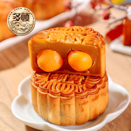 【严选】多顿月饼礼盒秘制双黄铁盒4枚750g（厂家直发） 商品图3