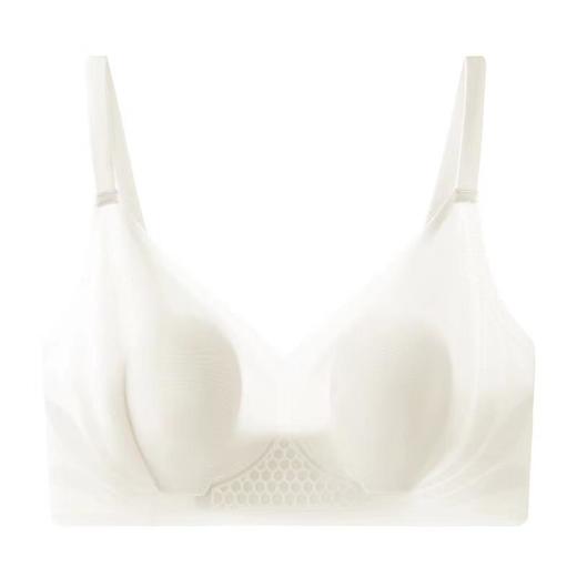 WLJ279  夏季薄透果冻胶条兔耳朵特薄无痕内衣裸感小肩带后排扣乳胶内衣 商品图5