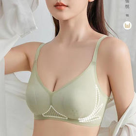 WLJ279  夏季薄透果冻胶条兔耳朵特薄无痕内衣裸感小肩带后排扣乳胶内衣