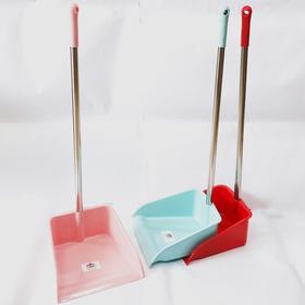 坚牌不锈钢柄塑料垃圾铲垃圾斗单个簸箕畚斗灰斗加厚撮子家用办公室手持1个