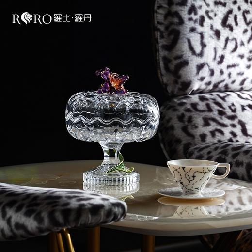 罗比罗丹珐琅彩幸福鸢尾糖果罐创意客厅茶几装饰摆件R-32804J 商品图3