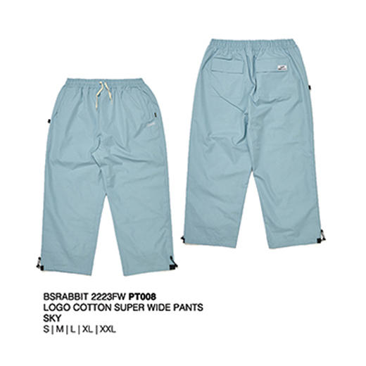 BSRABBIT 22-23FWPT004 PT005 PT007 PT008 新款雪裤 LOGO COTTON SUPER WIDE PANTS 商品图3