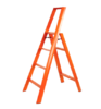 日本长谷川家用双扶手四层梯子 橙 商品缩略图0