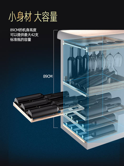 DAEWOO韩国大宇红酒柜家用客厅恒温小型冰吧葡萄酒柜冷藏茶叶柜 商品图3