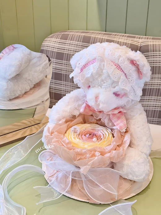 情人节 抱抱熊花束蛋糕 商品图1