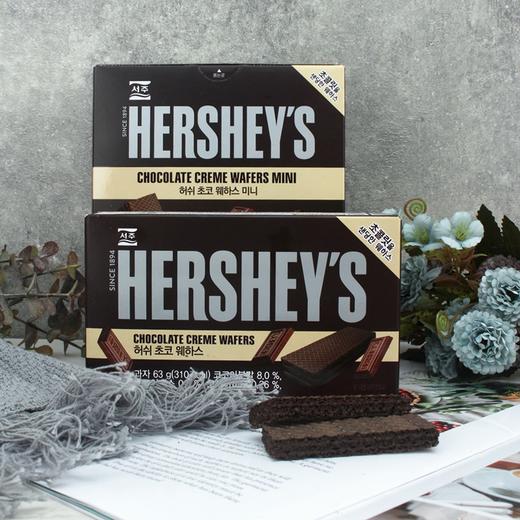 韩国进口 HERSHEY'S好时巧克力饼干浓厚巧克力瓦夫华夫饼薄脆饼干／榛果香蕉巧克力夹心松脆威化饼干盒装 商品图0