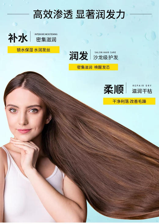 1粒 PWU小黄油发膜女护发素修护干枯改善毛躁烫染12ml （水润款） 商品图3