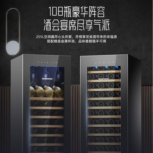 DAEWOO韩国大宇恒温红酒柜家用商用大容量葡萄酒柜冰吧冷藏茶叶柜 商品图0