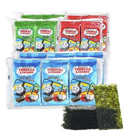 韩国进口 托马斯 小火车海苔葡萄籽油橄榄油海苔即食紫菜小吃零食
