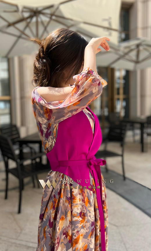 【雾境定制款】烟紫凤凰马甲两件套通勤度假两相宜拆分穿着也好看！ 可宽松可修身 22021210 商品图7