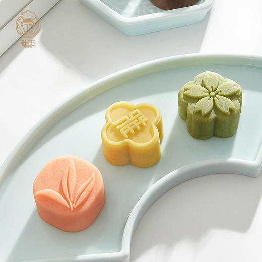 雅觅 茶食同享372g 10粒茶元素绿豆糕礼盒 点心零食小吃休闲食品下午茶送礼 商品图3