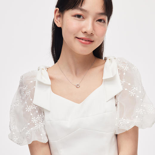 KADER卡蒂罗 魔法苹果 小众设计浪漫童话风 闪耀糖果纸色圣诞平安果 S925银 项链 女款 送礼 礼盒款 商品图3