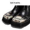 lost in echo 设计师品牌双层斜方头一脚蹬擦色短靴 商品缩略图3