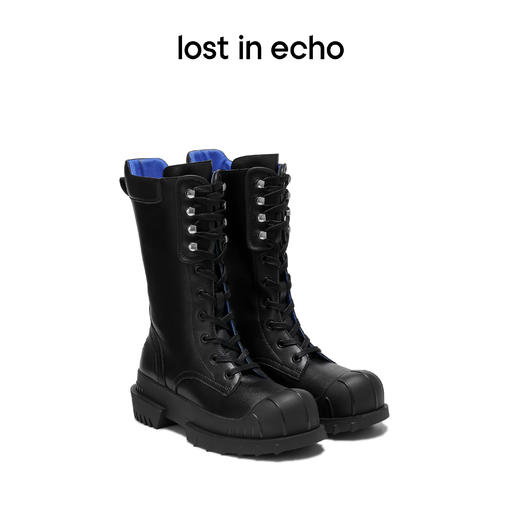 lost in echo 设计师品牌户外风格厚底猎鸭德比中筒靴绑带靴 商品图0