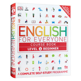 人人学英语1 英文原版 English for Everyone Level 1 Beginner 英语教材自学书籍 DK系列 课外辅助入门初级词汇积累学习书