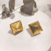 北京仓｜KJL-Satin Gold Pyramid-金色 方形 耳夹（无需耳洞）［美国设计师］ 商品缩略图3