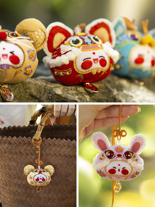 【传统文化之美】大阿福十二生肖平安符香囊，刺绣材料包 商品图5