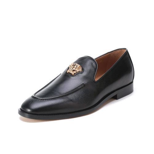 VERSACE/范思哲【22春夏新款】男士牛皮革LA MEDUSA乐福鞋单鞋皮鞋 1003794 1A00693 商品图1