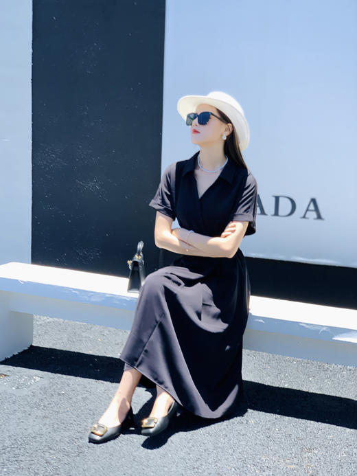 【百图lulu定制】【风骨连衣裙】V领收腰连衣裙 商品图10