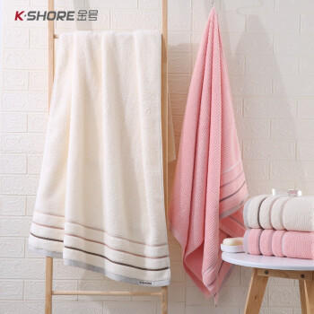 金号A类纯棉浴巾柔软吸水运动洗澡巾男女加厚亲肤 140*72cm 445g 棕色 商品图4