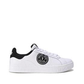 VERSACE JEANS COUTURE范思哲【22春夏新款】男士COURT 88系列系带休闲运动鞋板鞋小白鞋V字徽章 72YA3SK1 ZP101