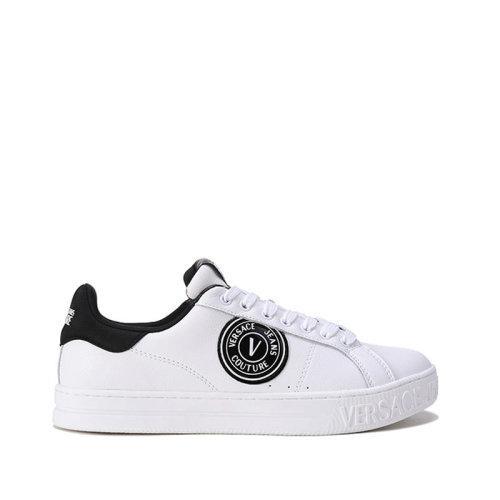VERSACE JEANS COUTURE范思哲【22春夏新款】男士COURT 88系列系带休闲运动鞋板鞋小白鞋V字徽章 72YA3SK1 ZP101 商品图0