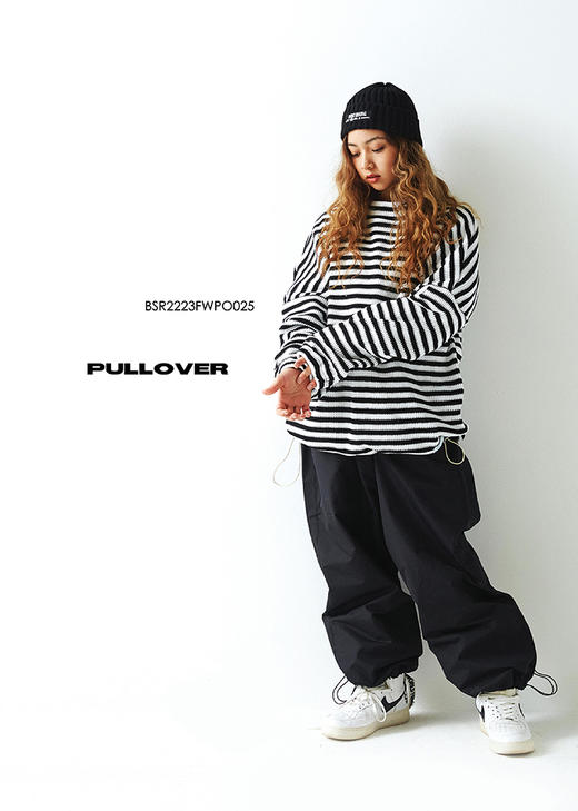 BSRABBIT 22-23FWPO025 新款卫衣 STRIPE HIGH NECK PULLOVER 商品图1